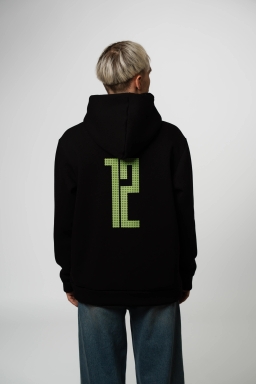 Худі утеплений "12" чорний Розмір: L, Color: Чорний