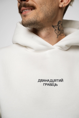 Худі утеплений "12" білий Розмір: L, Color: Білий