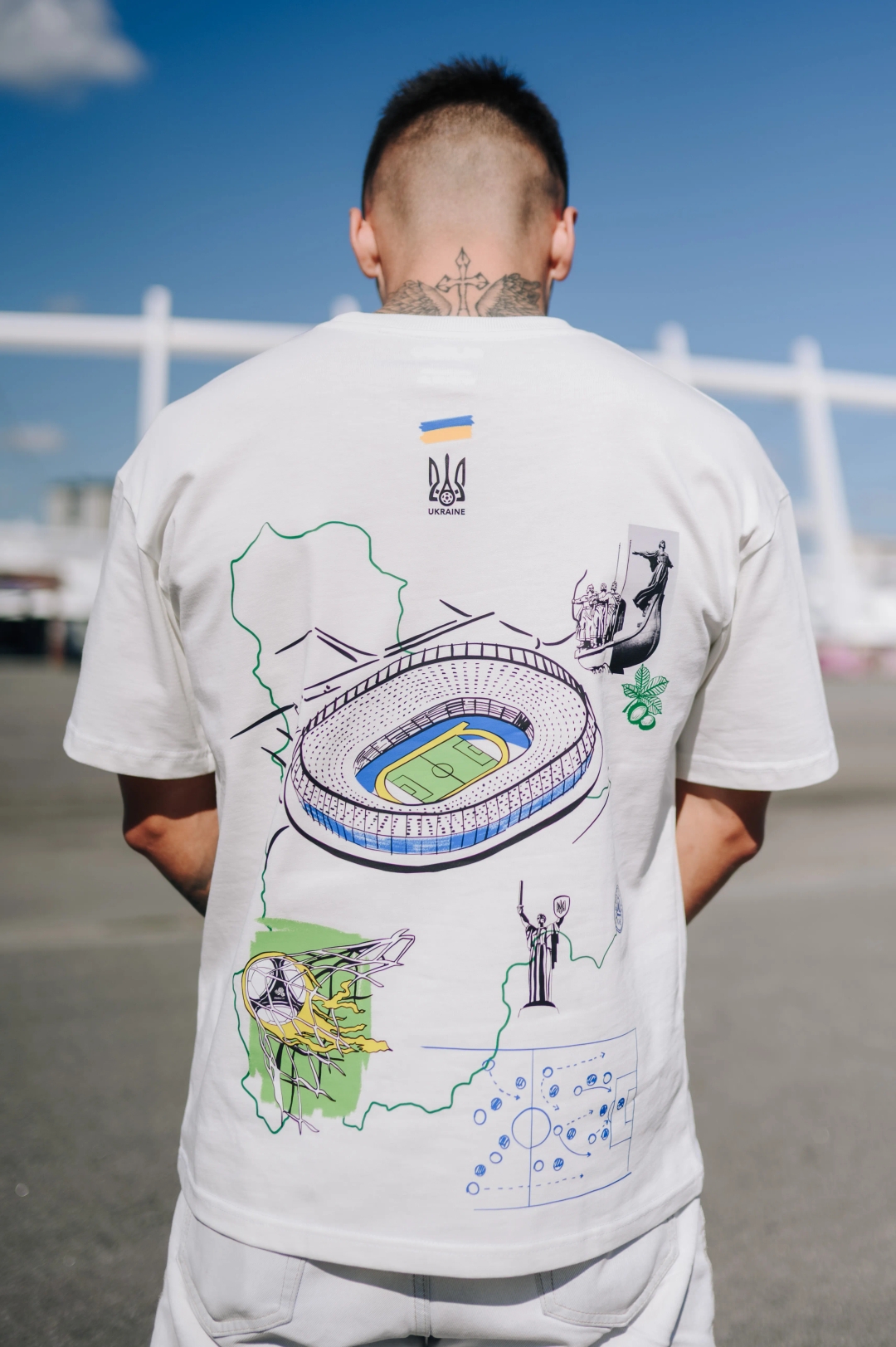 Футболка "НСК Олімпійський" Розмір: S-M, Color: Білий