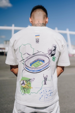 Футболка "НСК Олімпійський" Розмір: S-M, Color: Білий