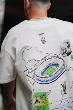 Футболка "НСК Олімпійський" Розмір: S-M, Color: Білий