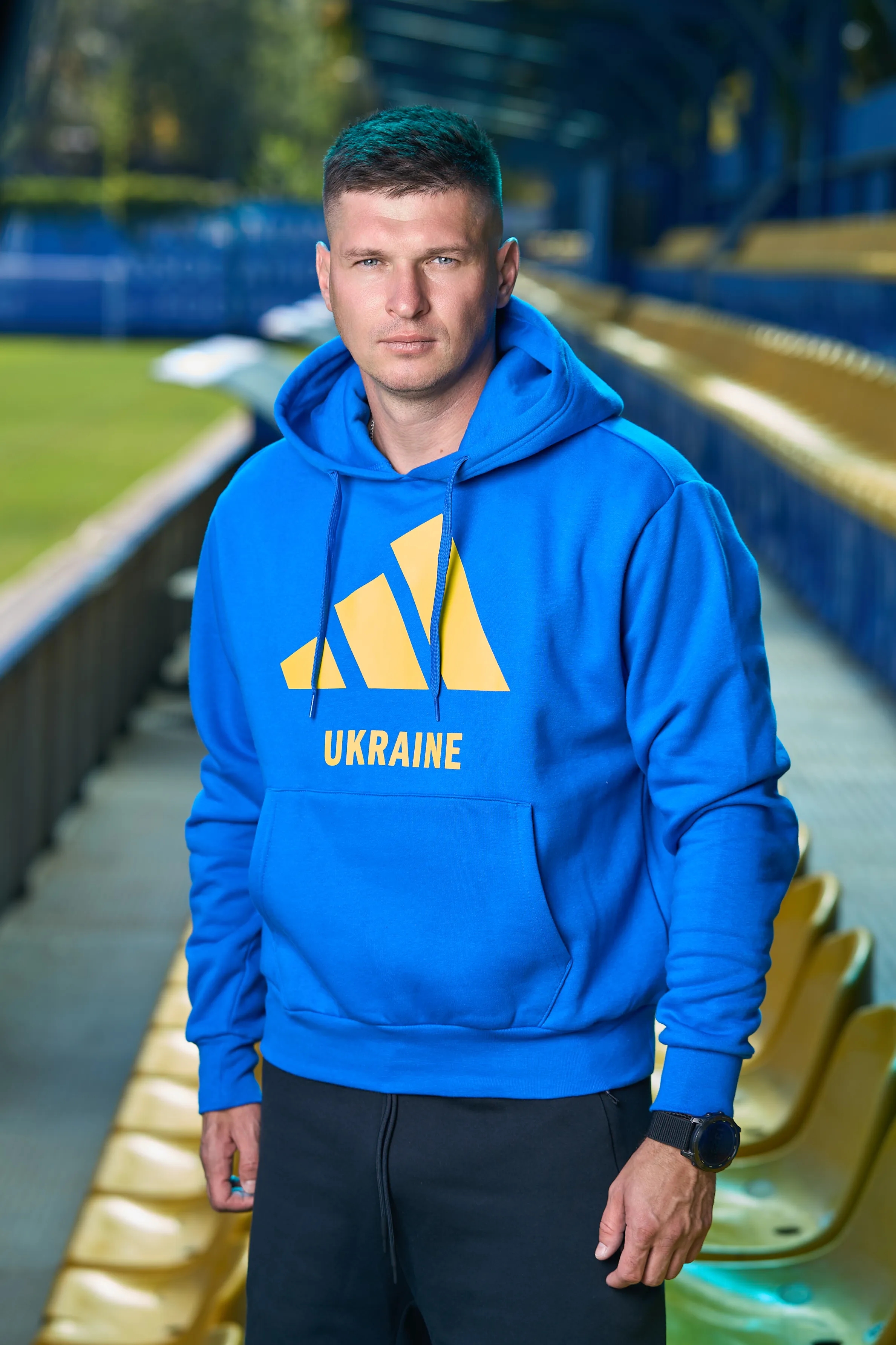 Худі синій "Adidas Ukraine Sportswear"