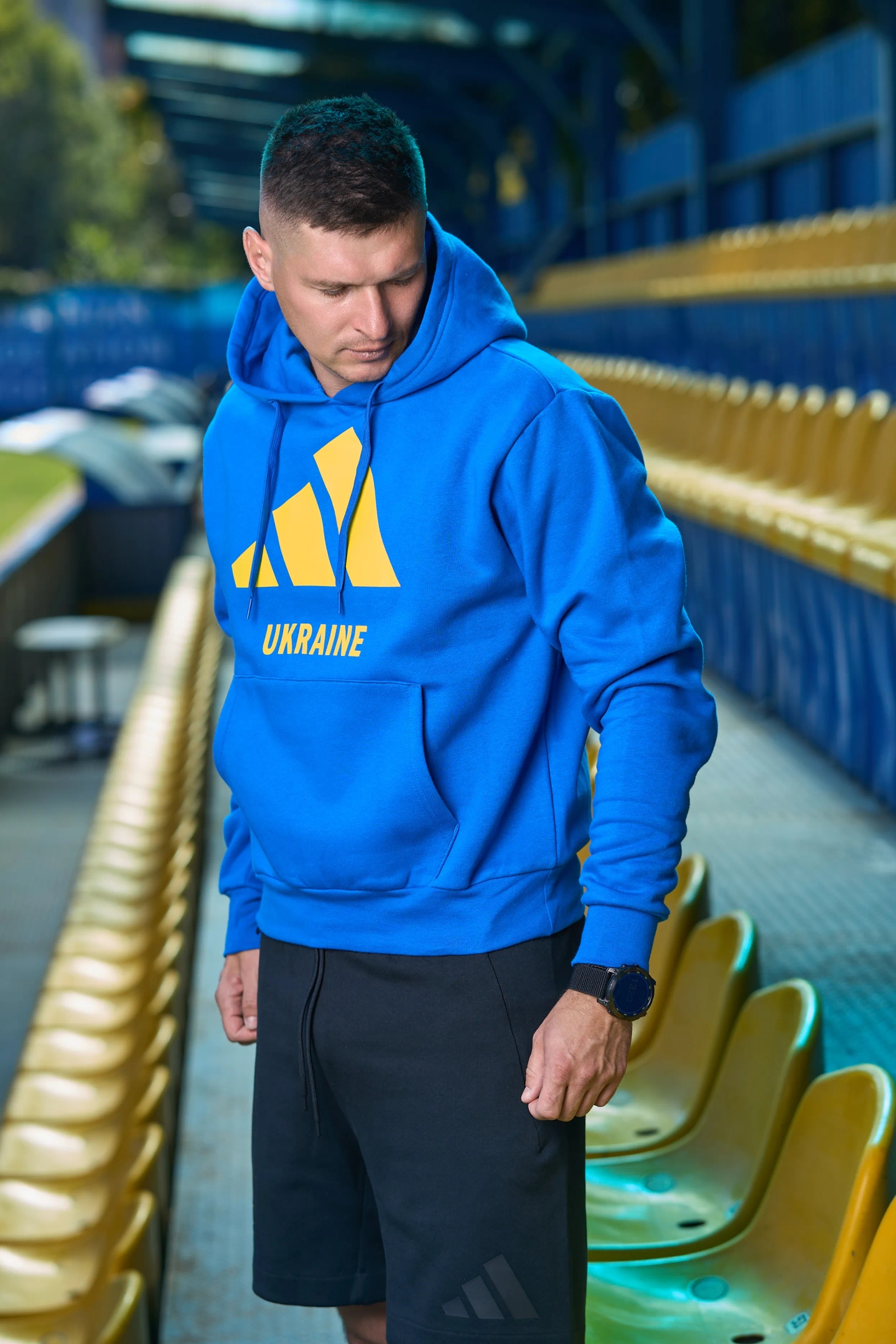 Худі синій "Adidas Ukraine Sportswear"