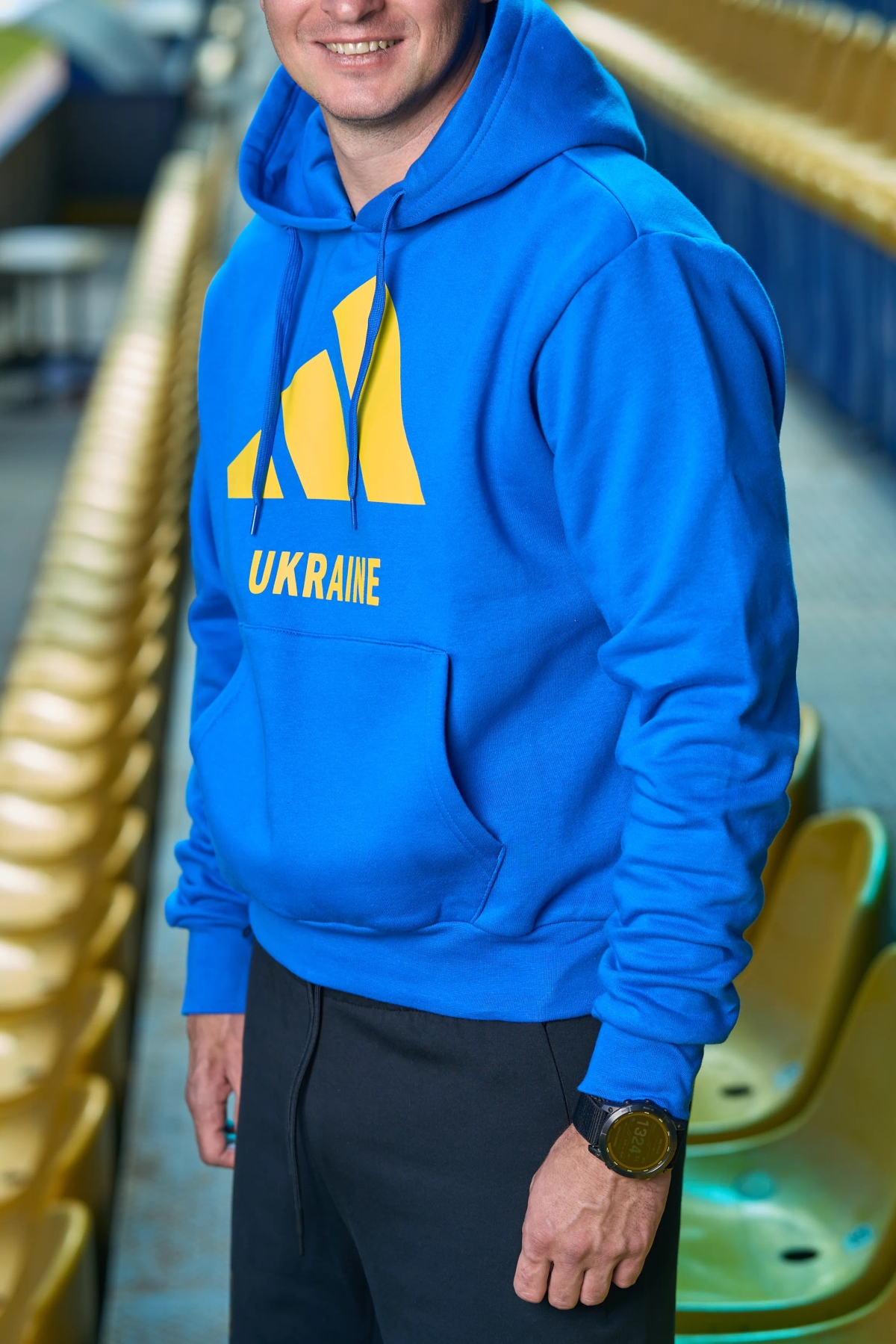 Худі синій "Adidas Ukraine Sportswear" Розмір: S