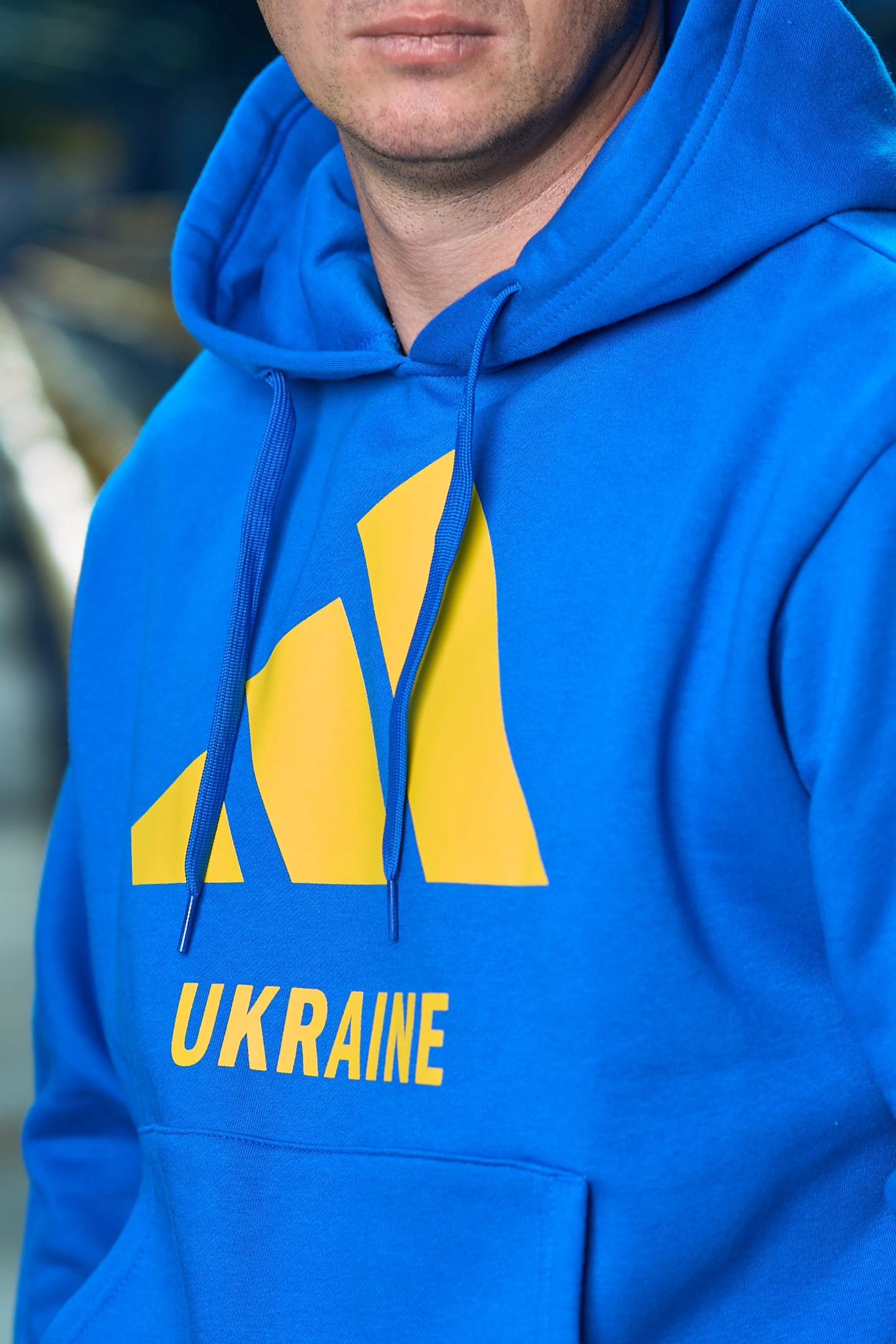 Худі синій "Adidas Ukraine Sportswear"