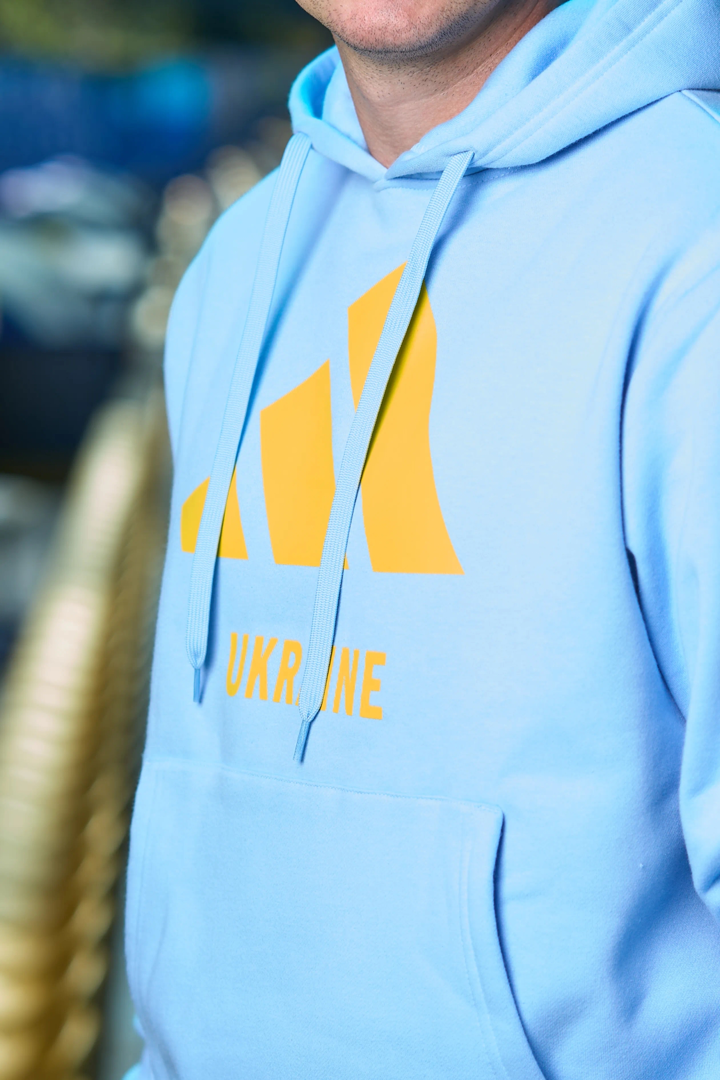 Худі блакитний "Adidas Ukraine Sportswear"