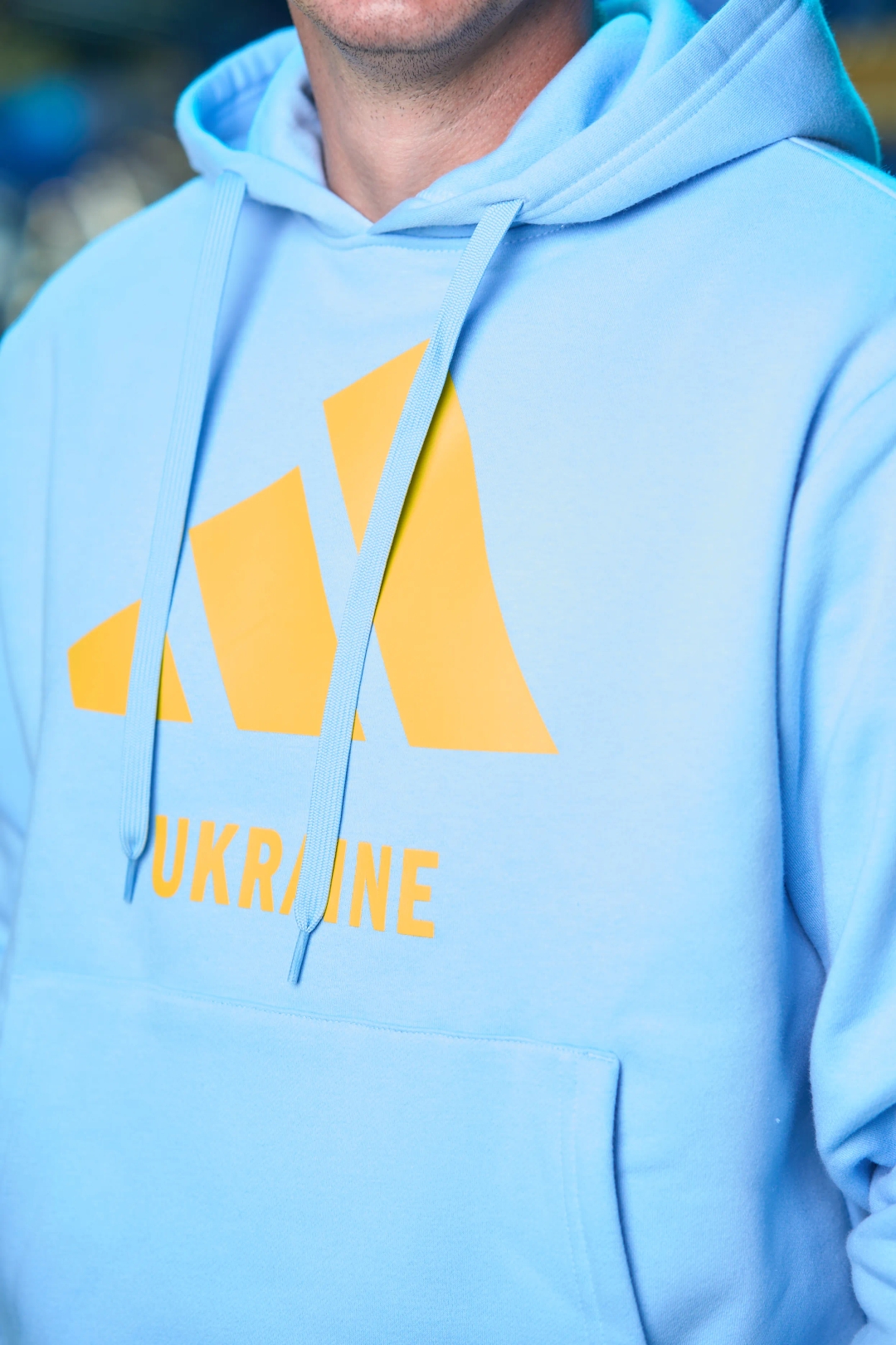 Худі блакитний "Adidas Ukraine Sportswear" Розмір: S