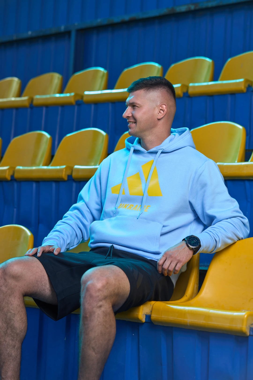 Худі блакитний "Adidas Ukraine Sportswear" Розмір: S