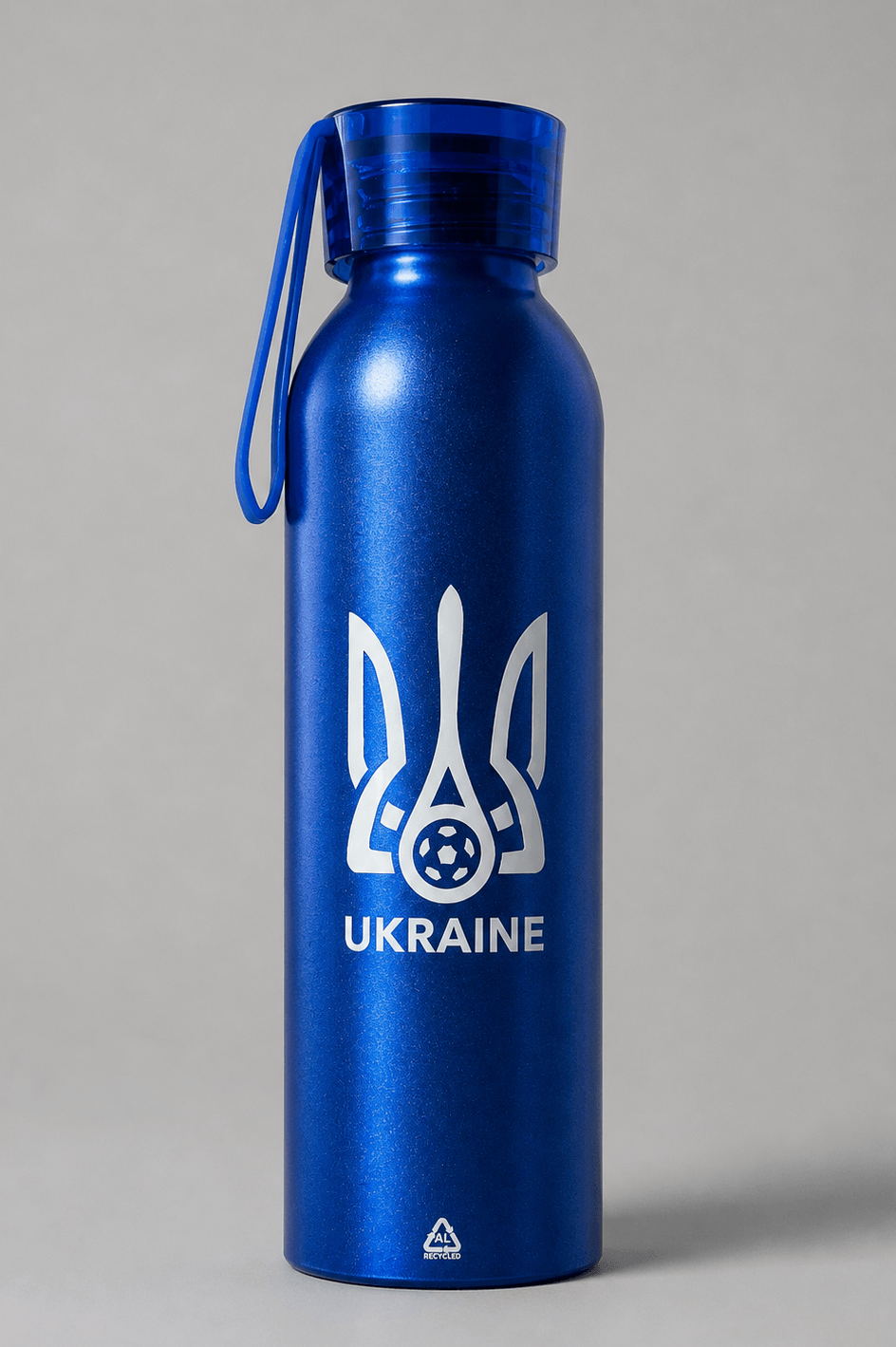 Пляшка для води синя з лого збірної України